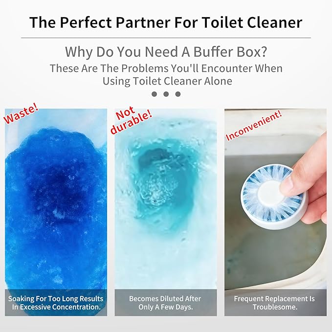 Premium Toilet Tank Tablet Holder – Plastic Hanging Cleaner Caddy (7.5'' x 3.5'' x 2.5'', White) – Toilet Bowl Cleaner Hanging Carrier - Prevents Dissolved Residue in Water Tank