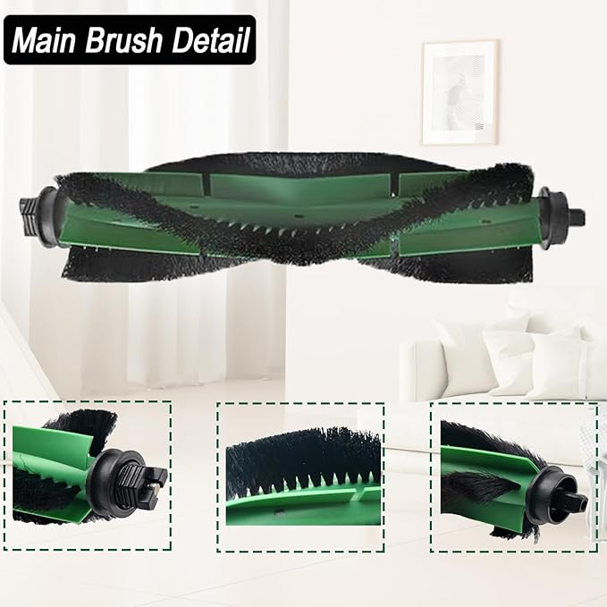 Replacement Kit for iRobot Roomba Combo Essential Y0140, Y0110, Y0112, Q0120 Robot Vacuum Cleaner, Essential Y0140 Accessories,1 Main Brush, 4 HEPA Filters, 4 Mop Pads,5 Side Brushes