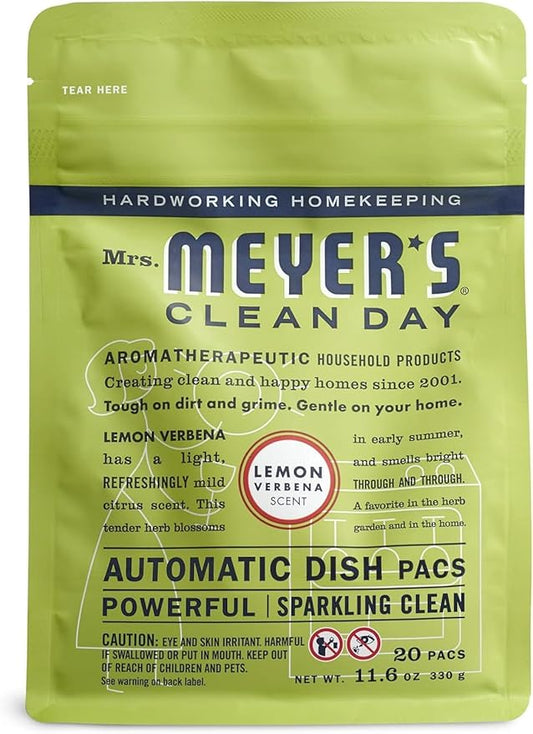Mrs. Meyer's Automatic Dish Pillow Lemon Verbena 12.7 OZ, 20 CT.