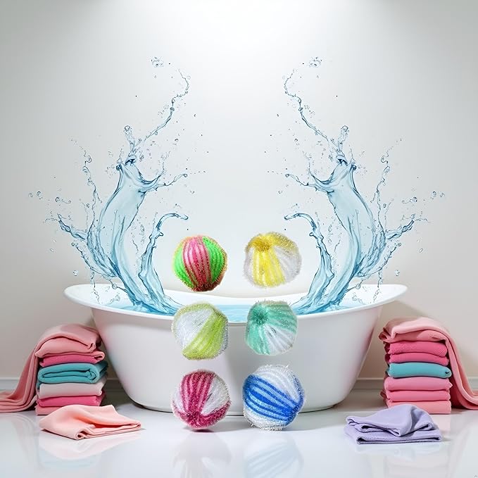 5 Pcs Hair Catcher Laundry Balls for Pet Hair, Reusable Hair Remover, Washing Machine Hair Laundry Ball Dryer for Clothing Dog Cat Pet Hair Remover for Lint Remover Washing Balls Household Supplies