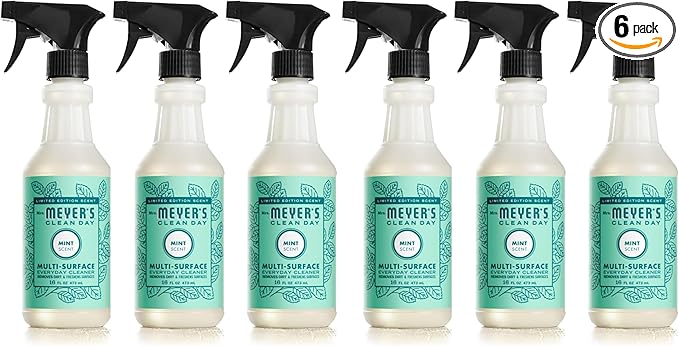 Mrs. MEYER'S CLEAN DAY All-Purpose Cleaner Spray,Limited Edition Mint,16 fl. oz,(Pack of 6)