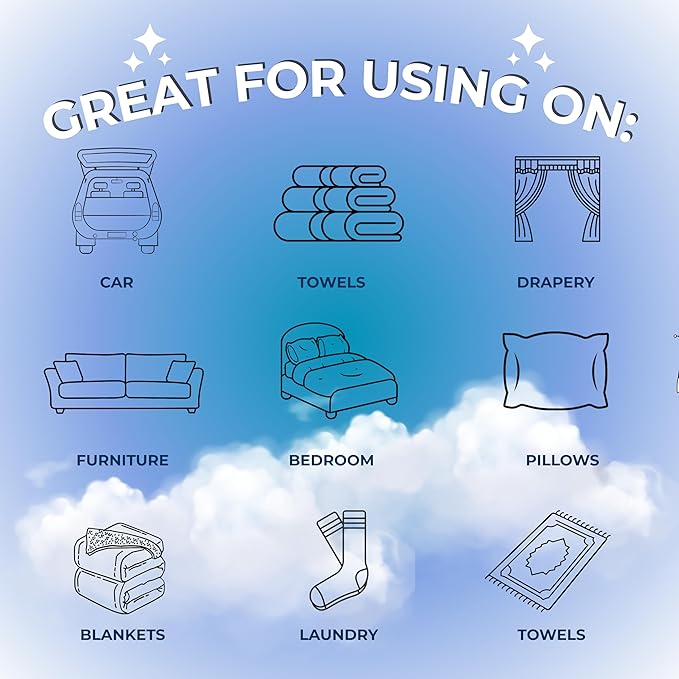 Linen Scentsations Fabric and Linen Spray 2 Pack, Cotton Mist 16oz x2 (32oz Total) - Odor Eliminator & Air Freshener for Bedding, Clothes, Room & Pillow
