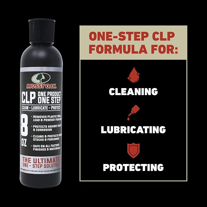 Mossy Oak CLP Gun Cleaning Oil | All-in-One Cleaner, Lubricant & Protectant | One-Step Gun Oil CLENZOIL