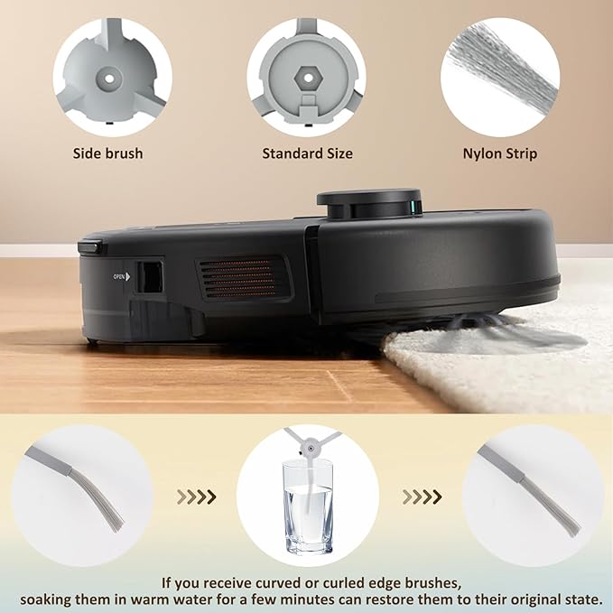 VIEWALL 18 Pack L60 Accessories Kit Replacement Compatible with Eufy L60 / L50 Robot Vacuum, Accessories Kit 2 Roller Brush, 4 Side Brushes, 4 Filters, 6 Dust bags, 1 Screwdriver, 1 Cleaning tool