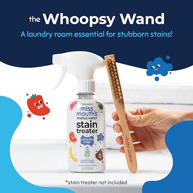 Miss Mouth's Stain Removal Kit - 3-Pack Messy Eater Spray 4oz, Portable Treater Pens & Laundry Brush - Travel Spot Cleaner for Clothes, 6-Piece Set