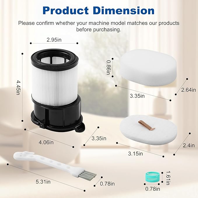 IP3251 IP3252 IP3124 HEPA Filter Replacement Compatible with Shark IP3251 Cordless PowerDetect Clean Empty Lightweight Stick Vacuum and Shark IP3251C PowerDetect Auto Empty System Dock (2 Pack)