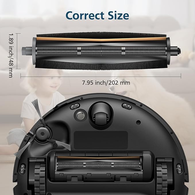 TriCut Brush for MOVA P10 Pro Ultra, E40 Ultra, P50 Pro Ultra, for Dreame L40 Ultra, X40 Ultra/Master, D10 Plus Gen 2, L10s Ultra/Pro Ultra, C20 Plus, L20 Ultra, L30 Ultra, X30 Ultra, D9 Max Gen 2