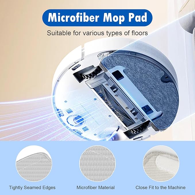 20 Pack Replacement Accessories for Dreame D10 Plus Gen 2 Robot Vacuum, 1 Main Brush 4 Filter 6 Dust Bag 4 Mop Pads 4 Side Brush 1 Cleaning Brush