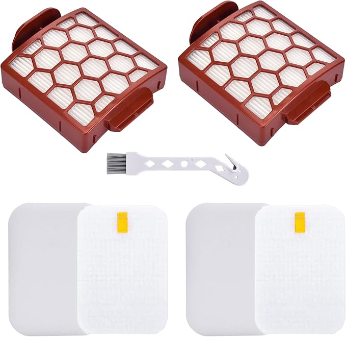 2 Foam + Felt, 2 HEPA Filter Replacement for Shark ZU62 ZU60 NV255 NV150 NV251 NV151 Navigator Rotator Pet Pro Upright Vacuum Part, 1238FT60 1239FT60