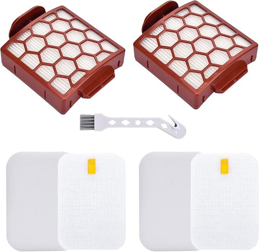 2 Foam + Felt, 2 HEPA Filter Replacement for Shark ZU62 ZU60 NV255 NV150 NV251 NV151 Navigator Rotator Pet Pro Upright Vacuum Part, 1238FT60 1239FT60