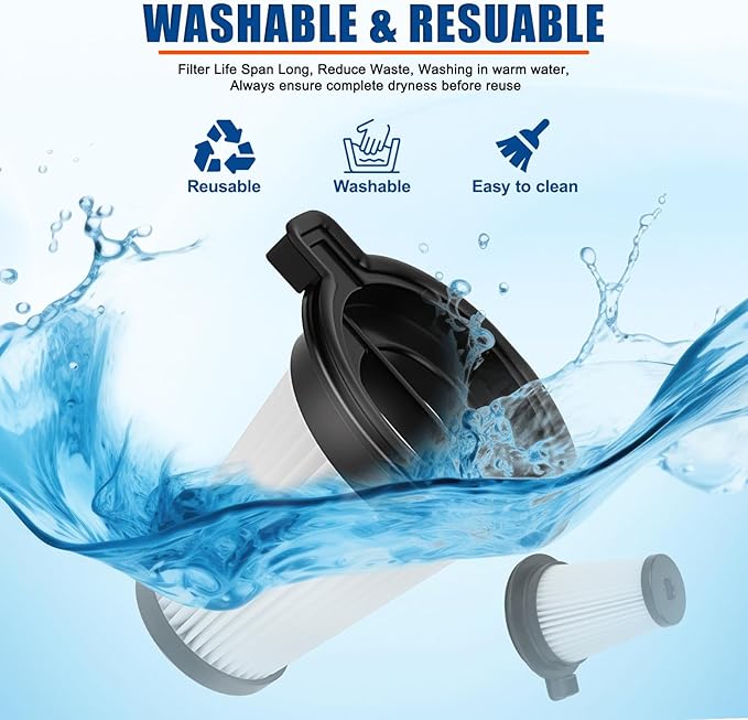 4 Pack Replacement HEPA Filters Compatiable with Wyze Cordless Vacuum Cleaner, Washable and Removable Filter Accessories Set for Wyze Handheld Cordless Vacuum Cleaner