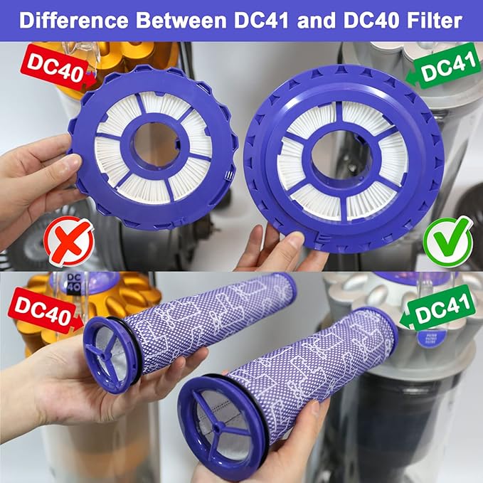 Lemige Replacement Vacuum Filters for Dyson DC41 DC65 DC66 UP13 UP20 UP30 Multi Floor Ball Animal 2 & 3 Vacuums, Part 920769-01&920640-01, 3 Post HEPA Filters & 3 Pre Filters