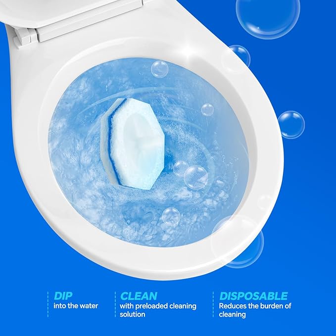 2X Cleaning Power Upgrade Formula Toilet Wand Refills, Fits for Clorox Wand,150 Count Disposable Toilet Bowl Wand Refills - No Falling Apart, Fits Most Brand Toilet Brushes for Bathroom Cleaning