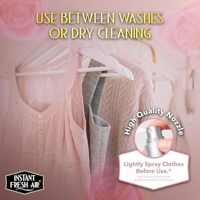 Clothes Freshener Spray & Deodorizer Odor Eliminator - Works Instantly with Noxban™ - Eco-Friendly Fabric Refresher & Odor Neutralizer - Safe for Garments, Linens, Bedding - Women's
