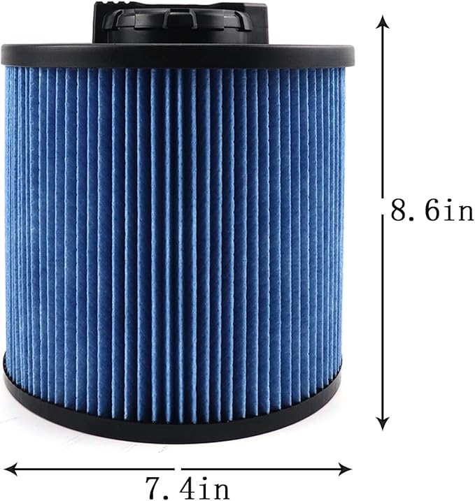 2 Pack DXVC6912 Fine Dust Filter Fit for DeWalt 6-16 Gallon Wet/Dry Vacuum Fit DXV06P DXV09P DXV09PA DXV10P DXV10PL DXV10S DXV10SA DXV10SB DXV12P DXV14P DXV16P