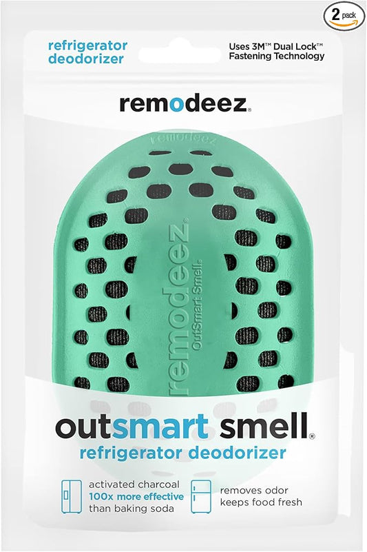 remodeez Refrigerator Deodorizer and Odor Eliminator, Activated Charcoal Bags, Charcoal Air Purifiers, Odor & Moisture Absorber (2pack)