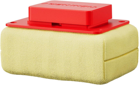 TISHI HERY Bristle Free Grill Brush Replaceable Head for Outdoor Grill Cleaning, Safe Steam BBQ Grill Cleaning Pad Replacement for Cast Iron, Stainless Steel, Porcelain, Ceramic Grates - Red