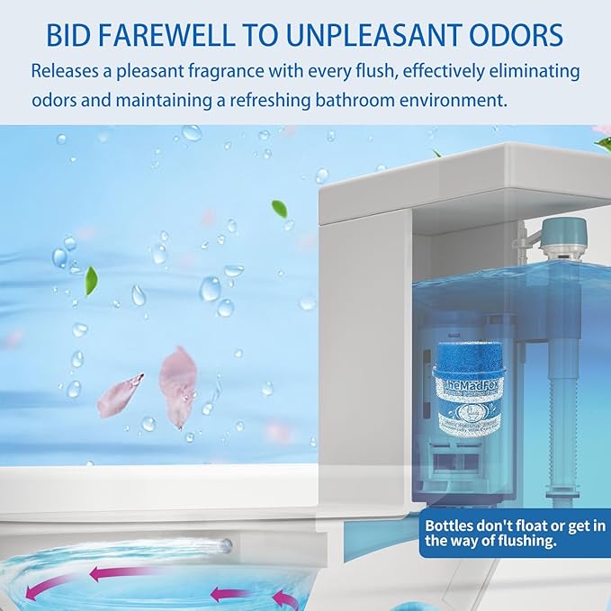 6 Pcs Enzyme Toilet Bowl Cleaner Bottle, Automatic Self-Acting Toilet Tank Cleaner, Enzyme-Powered Stain & Limescale Prevention, Long-Lasting Deodorizer, Safe for Plumbing & Septic Systems