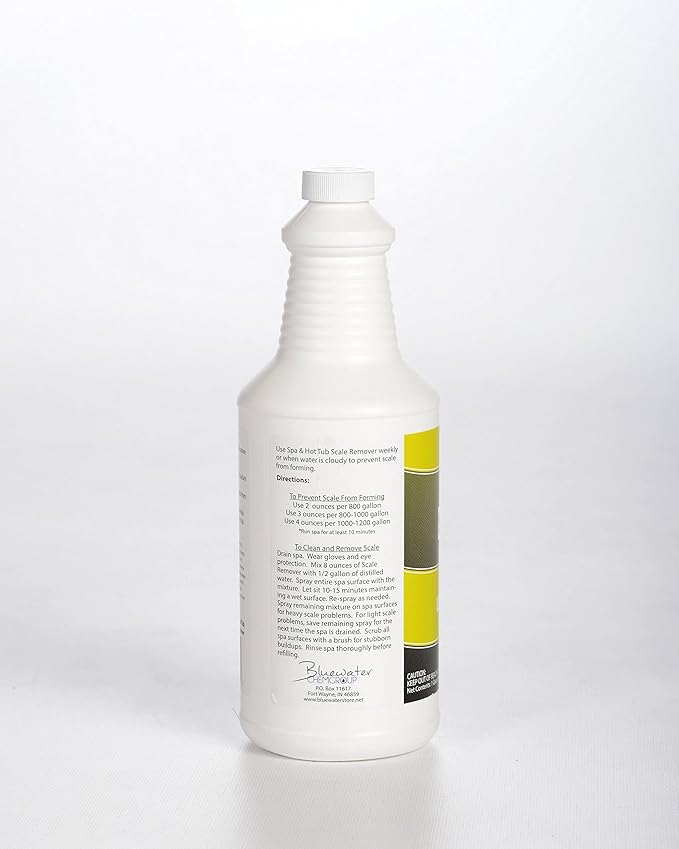 Spa & Hot Tub Scale Remover - Quart - Hot Tub & Spa Descaler, Scale Stain & Lime Stain Remover