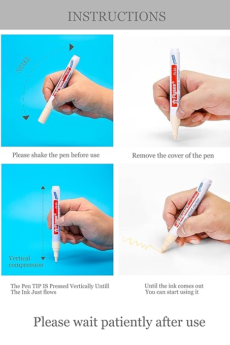 10 Pieces Tile Pen Wall Grout Color Pen Tile Repair Pen Wall Gap Grout Restore Marker For Tiles Floor Kitchen Bathroom(Gold)