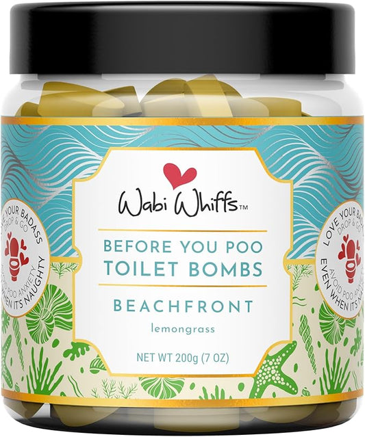 Fizzing Toilet Bombs ??Beach Front | Natural Bathroom Deodorizer | Odor Eliminator Tablets For Freshness & Cleanliness | Eco-Friendly Septic Safe Tablets | 60 Count |