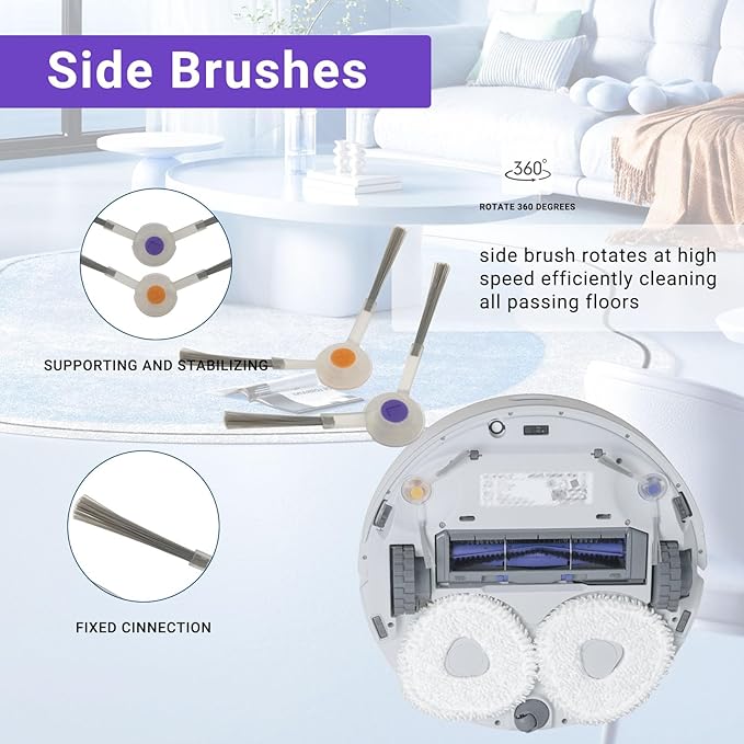18-Pack‌ Narwal Freo Robot Vacuum Replacement Parts Kit Compatible with Narwal Freo Robot Vacuum ONLY (NOT for X Ultra/Z Ultra/Z Plus)