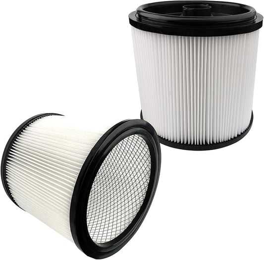2-Pack Replacement HEPA Filter Compatible with RYOBI RY40WD01, 40V 10 Gallon Wet Dry Vacuum Cleaner, Large Cartridge Filter for Part # A32RF07