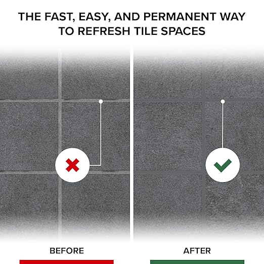 X-Protector Water Based Grout Marker - 2 PCS with 8 Tips, Dark Gray