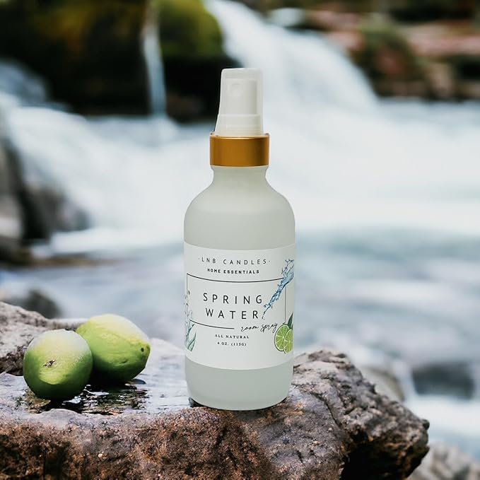Lily and Lime Clean Refreshing Scent Room and Linen Spray Made In USA Clean Ingredients Natural Essential Oils Long Lasting Scent AIr Freshener Glass Bottle Pet Friendly Home Deodorizer