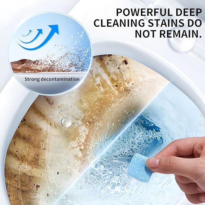 24pcs-Toilet Bowl Cleaners，Automatic Toilet Bowl Cleaners，Effervescent Toilet Cleaners，Interior Cleaning Fizz Pellet, Effervescent Cleaners Tablets