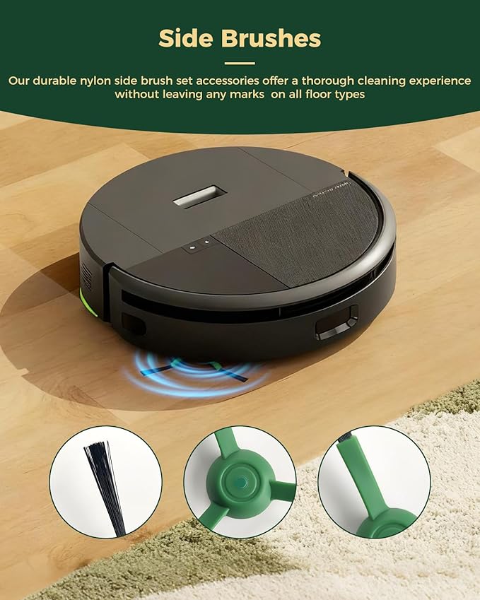 17PCS Replacement Parts Compatible with iRobot Roomba 205/208/209 DustCompactor Combo Robot Vacuum Cleaner, Accessories Kit: 2 Main Brushes, 6 Side Brushes, 4 HEPA Filters, 4 Mop Pads