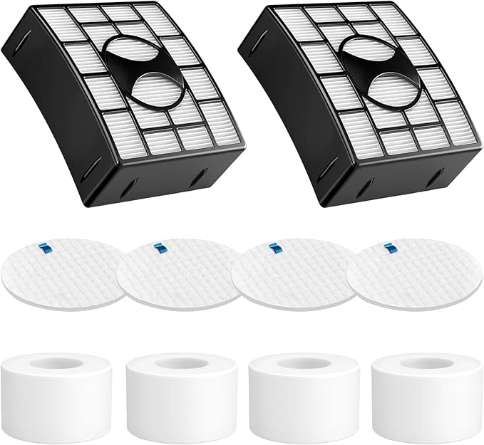 Replacement Filters for Shark Rotator DuoClean Powered Lift Away Speed NV680 NV681 NV682 NV683 NV800 NV801 NV803 UV810, Compare to Part # XFF680 & XHF680, 2 HEPA + 4 Foam & Felt Filters