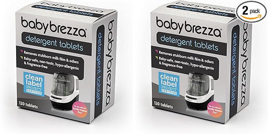 Baby Brezza Universal Detergent Soap Tablets for Baby Brezza Bottle Washer Pro and All Brands of Bottle Washers, 120 Tablets (Pack of 2)