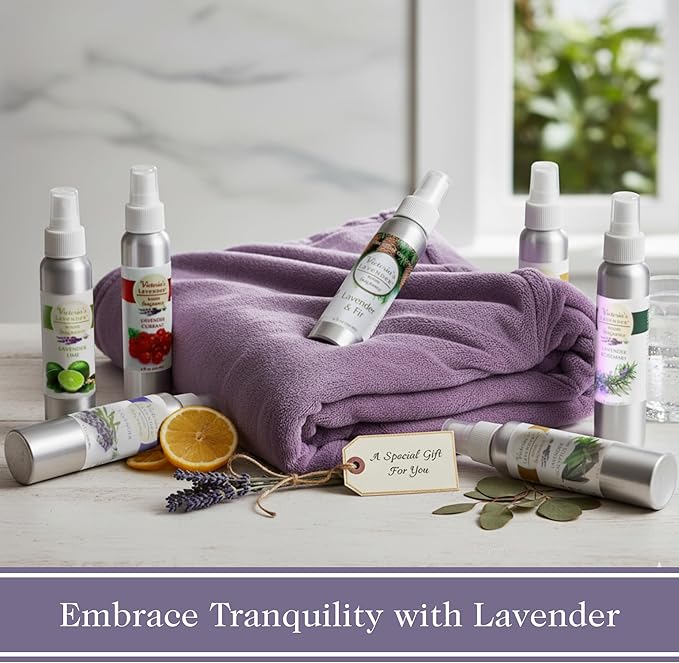 Victoria's Lavender Room Fragrance Spray - Air Freshener & Odor Eliminator - Lavender Spray - Luxury Essential Oil Scent for Home & Bathroom - Aromatherapy Relaxation & Stress Relief - 1 Pack, 4 oz