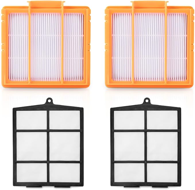 AV2501S Replacement Filters for Shark Robot Vacuum AV2501AE RV2502AE RV2520AOUS AV2510AOUS AV2511AE RV2610WA RV2610WD, 2 HEPA Filter and 2 Pre-Motor Filter