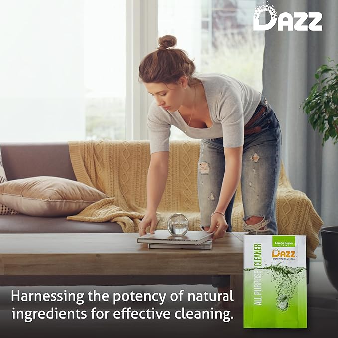 Dazz All Purpose Cleaner Starter Kit (1 Reusable Spray Bottle, 2 Refills) All Natural Multisurface Household Cleaner Spray - Eco Friendly, Non Toxic - Safe for Kids & Pets