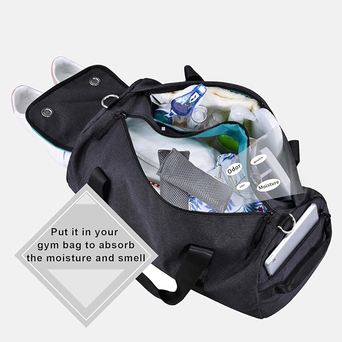 12 Pack Charcoal Shoe Deodorizer Bags inserts, Shoe Odor Eliminator,Drawer Deodorizers, Activated Charcoal Odor Absorber for Gym Bag, Car, Pet, Closet