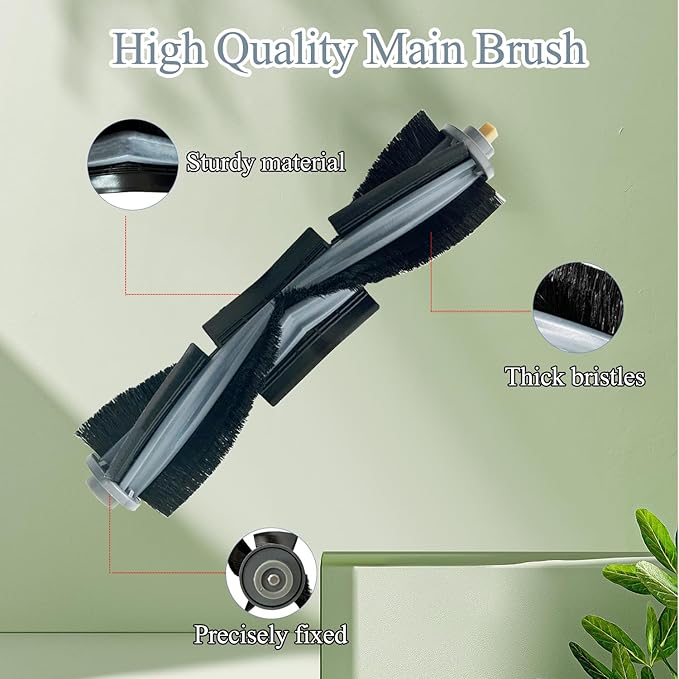 Replacement Parts Compatible with Ecovacs Yeedi Cube Robot Vacuum, Accessories including 1 Main Brush, 4 Side Brush, 2 Hepa Filter, 2 Mop Pad, 4Dust Bags