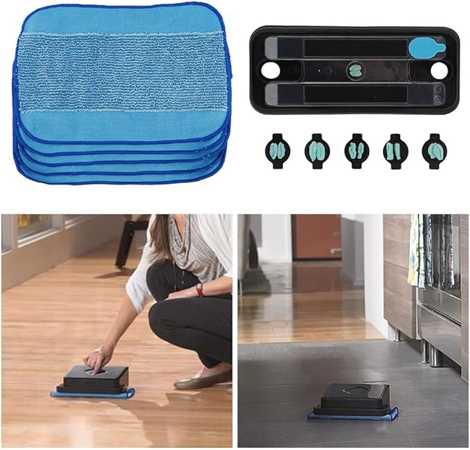 Tookie 11pcs Reservoir Pad Set, Vacuum Cleaner Mop Pad Compatible for Braava 380 380T 380T, Reservoir Pad Wick Cap & Mop, Clean Reservoir Cleaning Pad Replacement