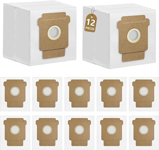 12 Pack 105 Vacuum Bags Compatible with iRobot Roomba 105 Vac, 104/105 Combo,Plus 405/505 Combo,705 Max Vac, Large Capacity Disposable Replacement Bags