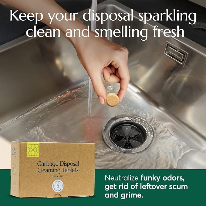 CLEANOMIC Garbage Disposal Cleaner, Diswasher Pods & Reusable Kitchen Cloth Bundle