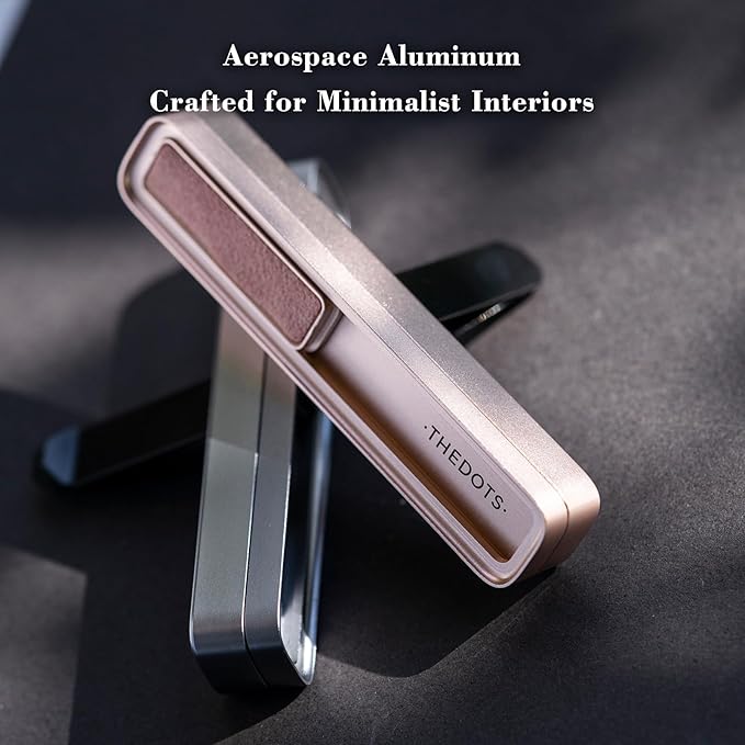 THEDOTS Pink Car Air Freshener, Magnetic Slide Vent Clip, 2 Refills Cashmere Wood Scent, Aesthetic Car Decor for Women