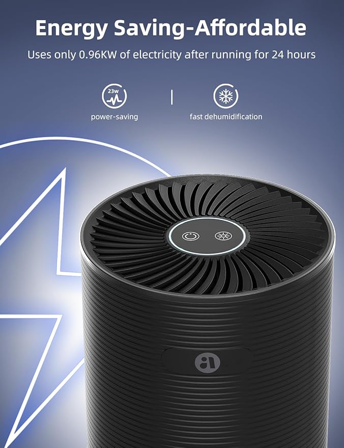 Dehumidifiers for Home, 25oz Dehumidifier for Bedroom with Auto-off, Ultra Quiet Energy Saving for Bathroom Closet Wardrobe Office RV (285sq.ft)