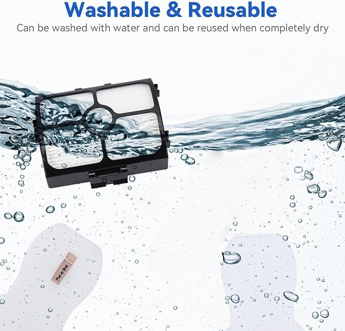 HZ3002 Replacement Filters for Shark HZ3002 HZ3000 HZ4001AMZ HZ4002 Stratos Ultralight Corded Stick Vacuum, Replace part XFFKHZ3000 XHFHZ3000, 2 HEPA & 4 Foam and Felt Filters