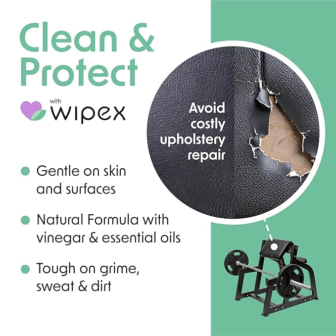 Wipex Wipe Dispenser Refill Bundle - 700 Count Gym Wipes for Equipment, Lemongrass & Eucalyptus Scent with Black Stainless Steel Floor Dispenser & Trashcan, Perfect for Fitness Centers & Facilities