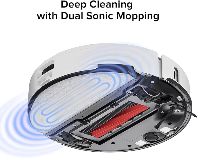 roborock 2 Pack Microfiber Mop Cloths for S8 Pro Ultra Robot Vacuum Cleaner, with Dual Sonic Vibrations Modules, Mop Pad Replacement Accessories