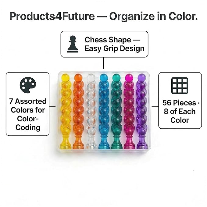 4 Pack of 200g Naturally Activated Bamboo Charcoal Air Purifying Bags & 56 Colorful Push Pin Magnets | Natural Home Deodorizer Bags | 7 Assorted Color Strong Magnetic Push Pins | Organic, Eco Friendly
