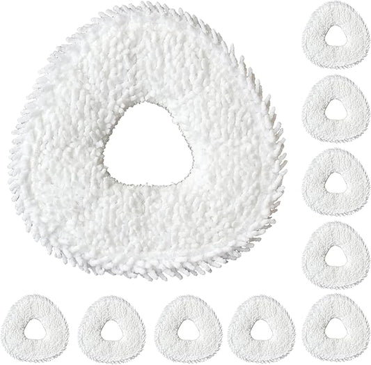 Robot Vacuum and Mop Pads 10 Pack for Narwal Freo X Ultra/Freo /Freo Z Ultra/Freo Z10/Freo Pro/Freo Z10 Ultra Robot Vacuum, High Absorbency Microfiber Replacement Pads, Washable Robot Mop Pads White