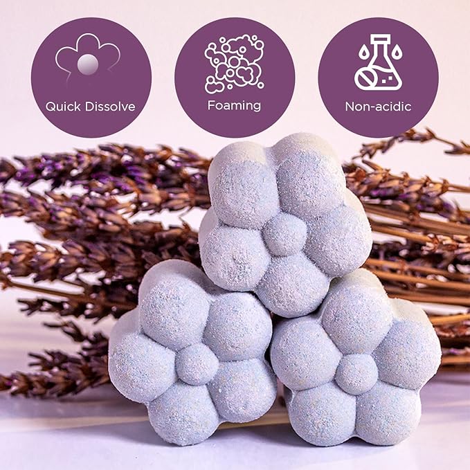Essential Oil Toilet Bowl Bombs, Long-Lasting Freshness, Clean Toilet Freshener, Deodorizer (5 Tablets) (5 Count (Pack of 1), Lavender) ALL NATURAL NON-TOXIC