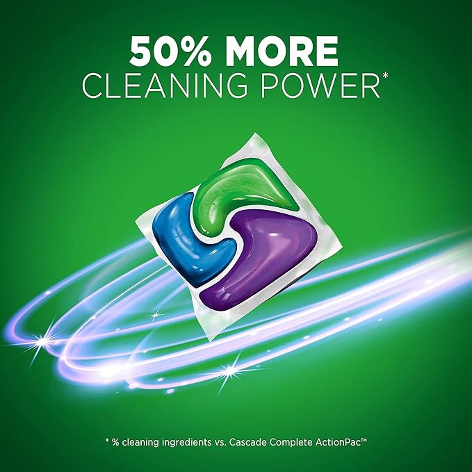 Cascade Platinum Dishwasher Pods, Dishwasher Detergent, Actionpacs, Fresh, 62 Count